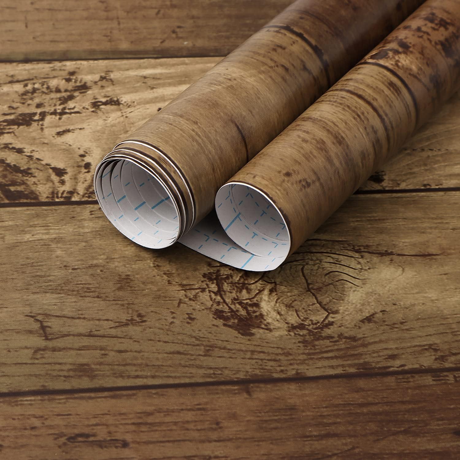 Heroad Brand Wood Contact Paper for Cabinets Wood Wallpaper Stick and Peel Self Adhesive Removable Wallpaper Vintage Wood Plank Roll Vinyl Decorative 17.7"x78.7"