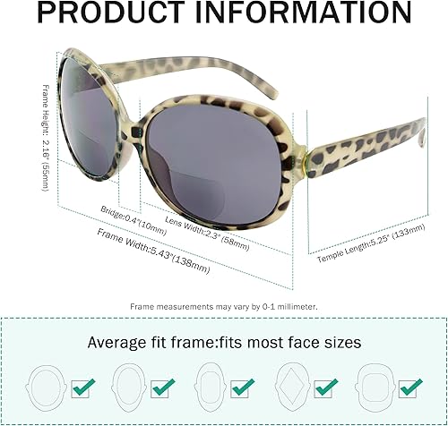Miniatura 3 de Eyekepper Gafas de sol bifocales para mujer, lentes de sol para lectura de sol de gran tamaño