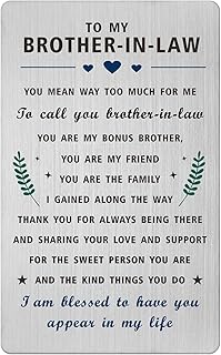 Viayen Christmas Card for Brother In Law - Gifts for My Brother-In-Law Birthday Valentines Wedding Easter Graduation Card