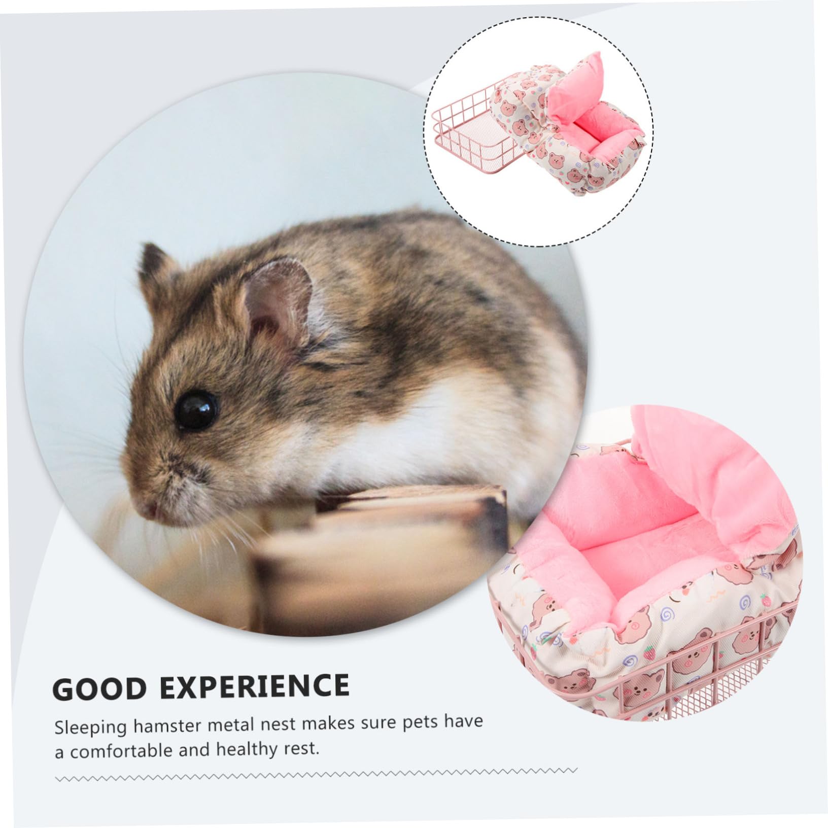 Hamster Nest aus Metall Teiliges Weiß für Kleintiere Vielseitige Schlafplattform für Hamster Ratten und Vögel Platzsparend und Bequem Geeignet für Verschiedene Haustiere