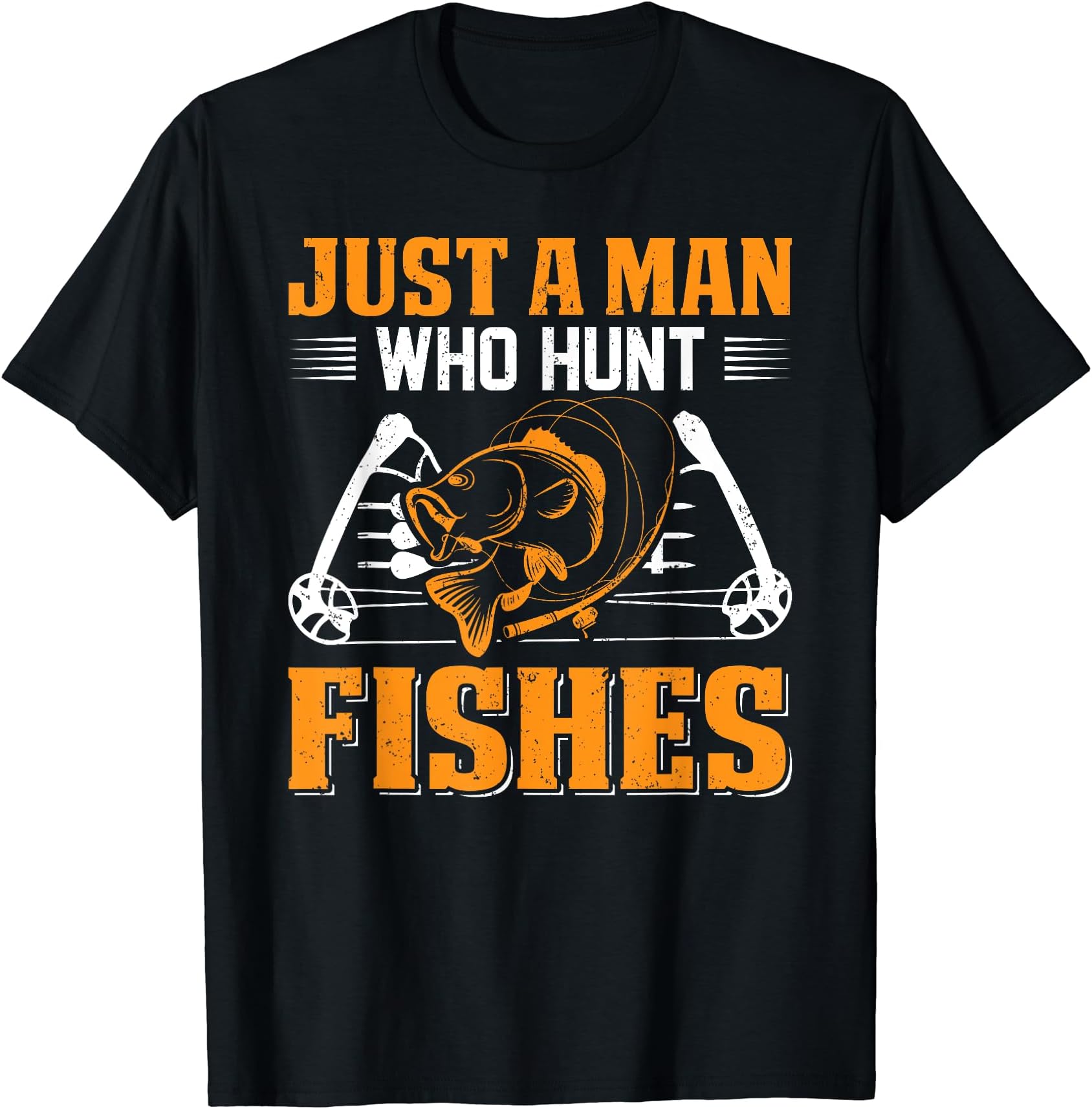 Bow Fishing Gifts Shirt for Men Co.Men's Just a Man Who Hunt Fishes - Bowfishing Bowfisherman T-Shirt