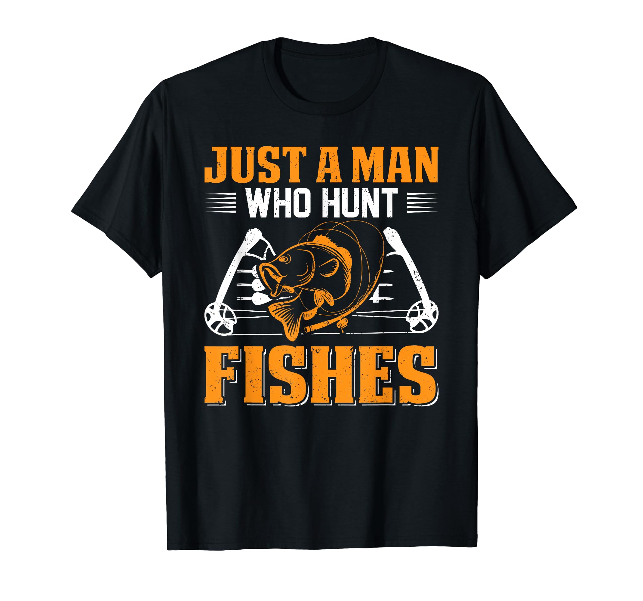 Bow Fishing Gifts Shirt for Men Co.Men's Just a Man Who Hunt Fishes - Bowfishing Bowfisherman T-Shirt
