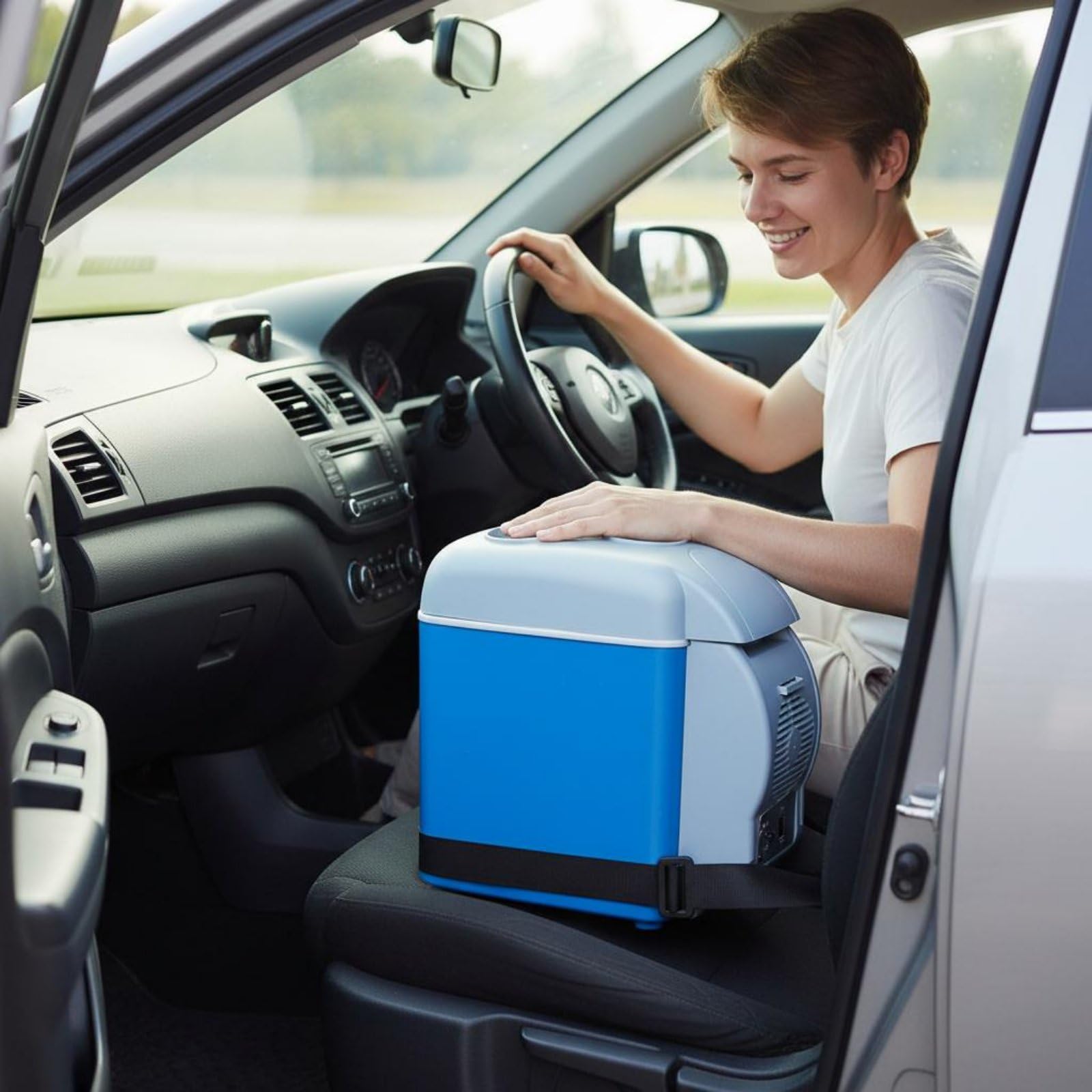 Baoblaze Frigorifero Portatile Auto Mini Frigo Elettrico Termico Scaldavivande Campeggio Raffreddatore Riscaldatore Ad Alimentazione 12V Capacità di 7.5L