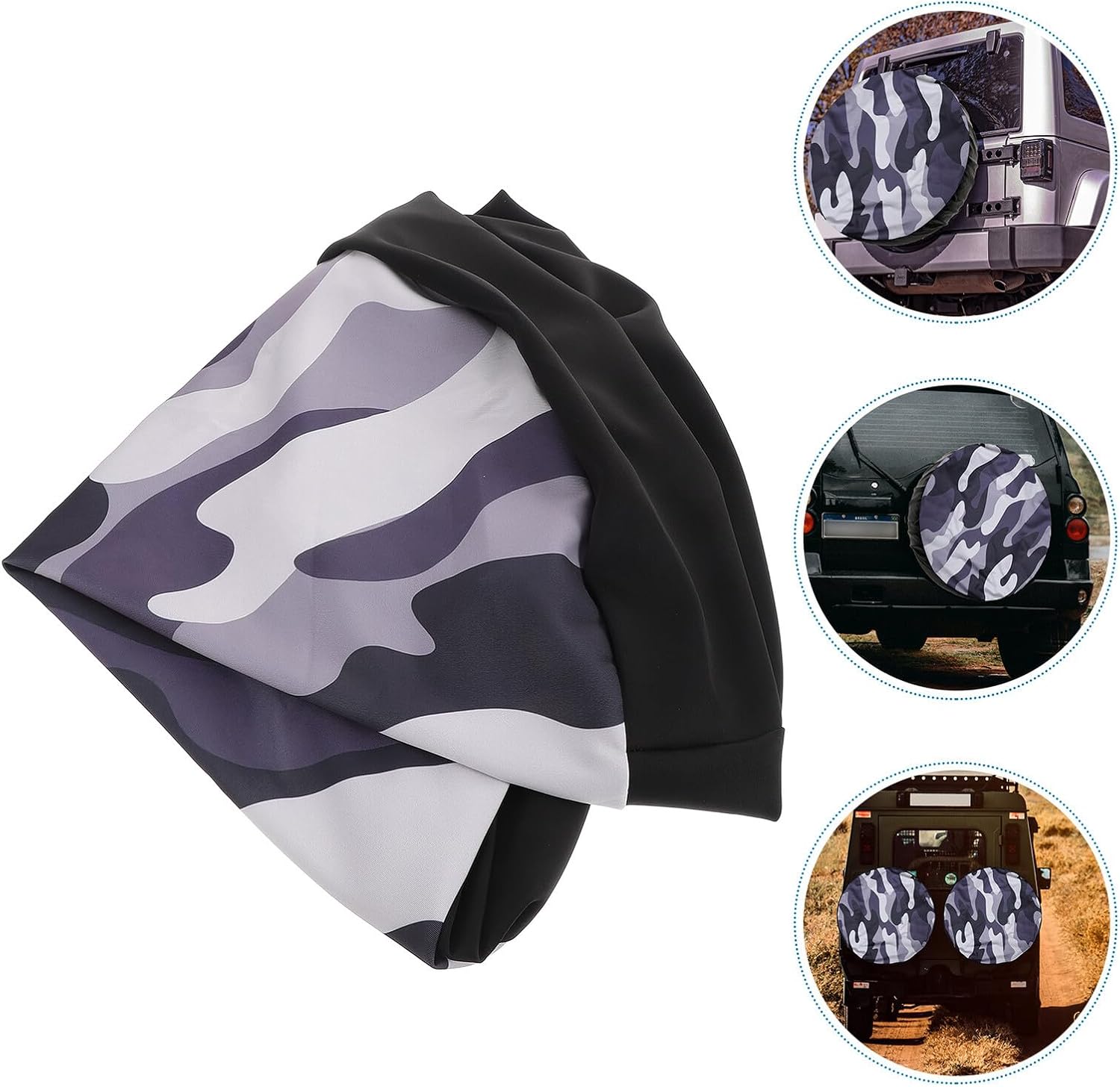 Operitacx Thickened 70cm Camo Spare Tire Cover Waterproof Wheel Protector for Rv Trailer and Car Tires UV Resistant Travel Trailer Cover