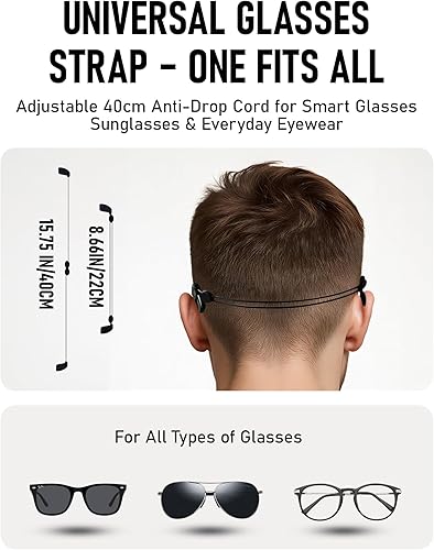 Miniatura 2 de Smart Glasses Accessories Kit for RayBan Meta WayfarerHeadlinerSkylerDisplay  Includes Orange Giftable Storage Case, 6 Pairs Nose Pads, Adjustable