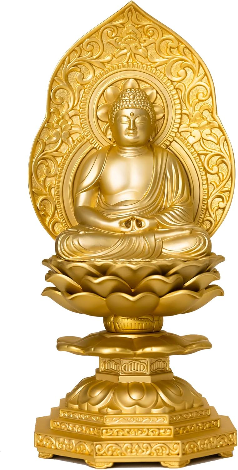 仏像 阿弥陀如来座像 15cm(金メッキ/24金) 仏師：牧田秀雲 原型＿