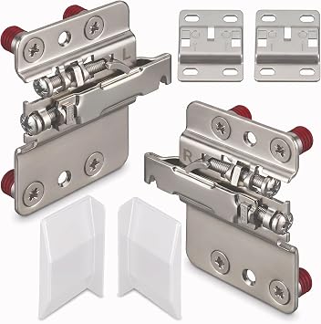 Cabinet Mounting Bracket Hanging Connector Pair Adjustable Heavy Duty Wall Cabinet Hanger Brackets, Concealed Kitchen Cupboard Mount Hardware for Wall Cabinets, Wardrobe, Bathroom Storage