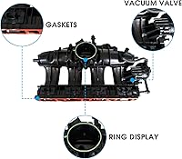 Vista 4 de Colector de admisión superior sin válvula solenoide y sensor Compatible con determinados motores de gasolina de 2.0L Audi A3/Q3/TT, VW VOLKSWAGEN