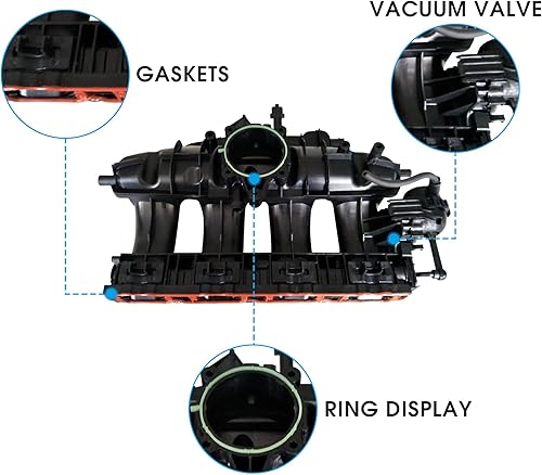 Miniatura 4 de Colector de admisión superior sin válvula electromagnética y sensor apto para motor de gasolina de 2.0L selecto Audi A3Q3TT, VW VOLKSWAGEN