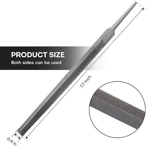 Miniatura 24 de Lima de corte medio redondo de 6 pulgadas, dientes de doble corte, acero de alto carbono, lima de una sola mano sin mango, adecuada para dar forma a