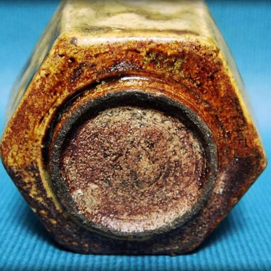 752『織部 六角盃』ぐい呑 /骨董品 古美術 古玩 アンティ