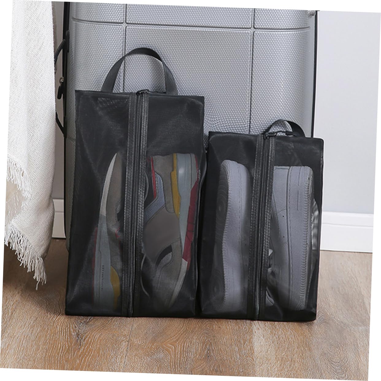 LIFKOME 3er-Set Schuh-Tragetasche Für Damen Tragbar Netz-Aufbewahrungstasche Reisezubehör Für Schuhe Handtasche 2 Stück X 3