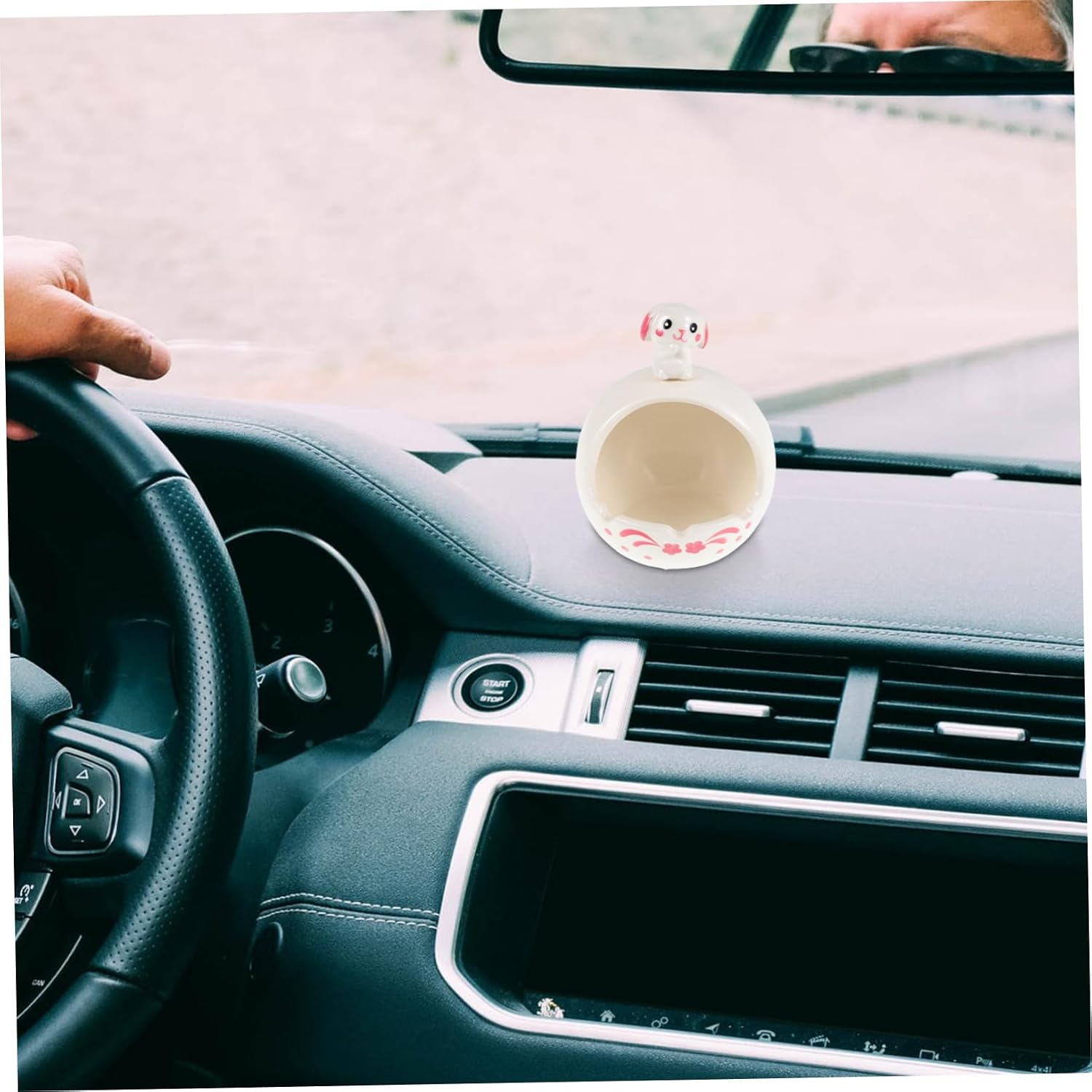 Cute Ceramic Ashtray Creative and Portable Car and Desktop Decor Easy to Clean for Home Office and Travel Use Compact and Decorative Accessory