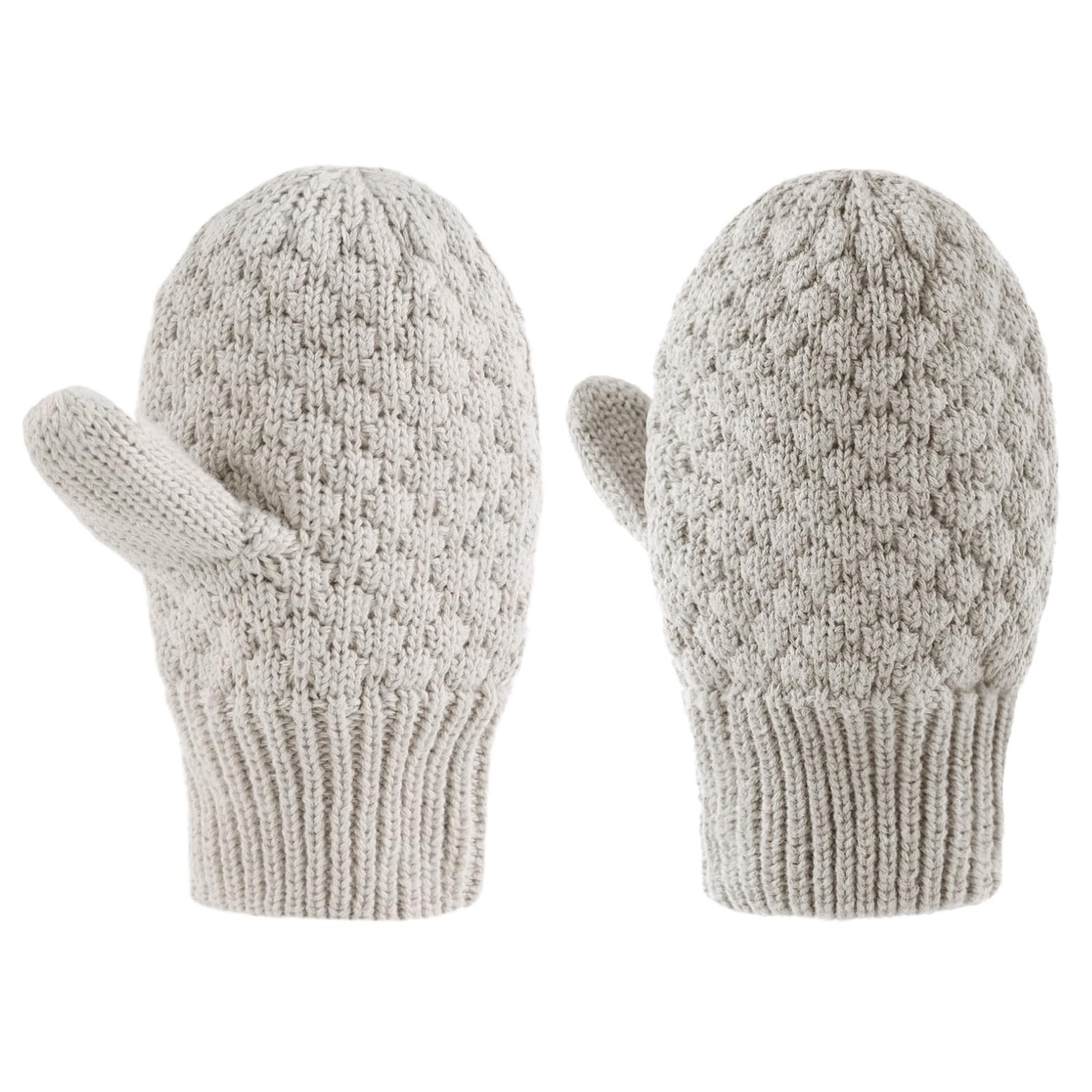 Baby Knit Mittens Toddler Boys Girls Gloves Winter Infant Newborn No Scratch Mitten 0-3 Years