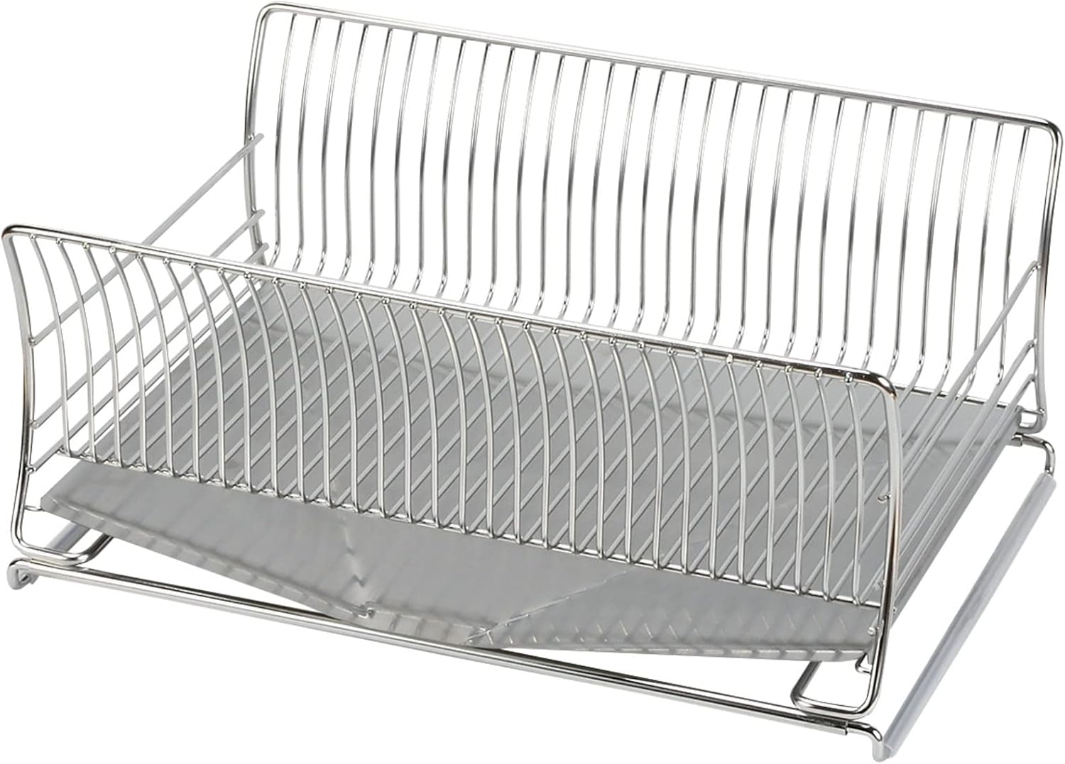 Pearl Metal HB-5532 Sastina Dish Rack, 2 Tiers, Slim, Sliding Type, 18-8 Stainless Steel