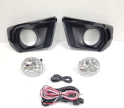 LEDIN Kit de luces antiniebla compatible con Chevrolet Colorado 2021 2022 (estilo OE, lente transparente) con bisel, interruptor, cables, relé