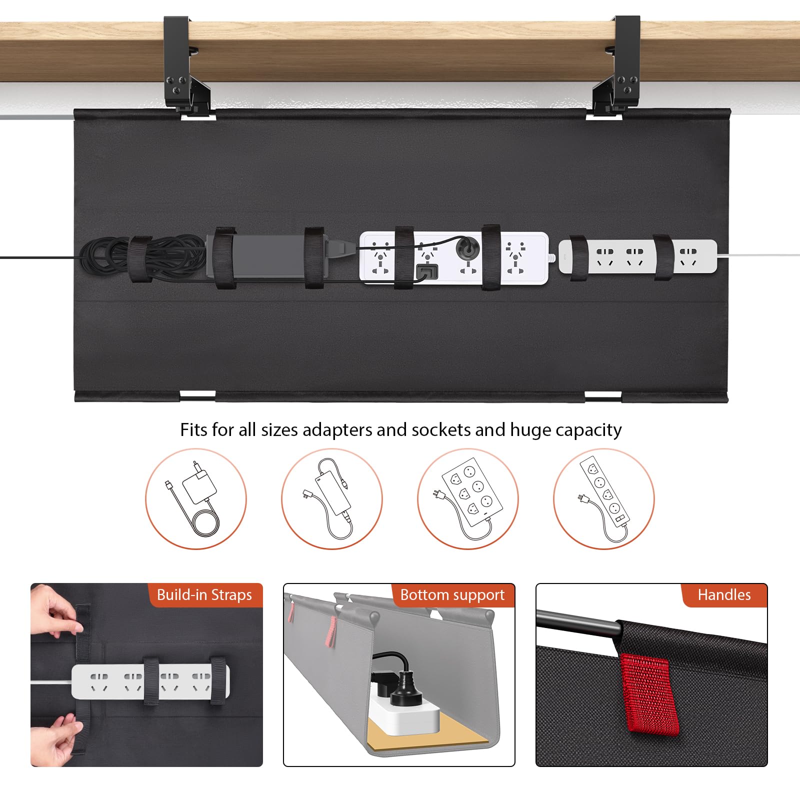 Univivi Under Desk Cable Management Tray - Image 2