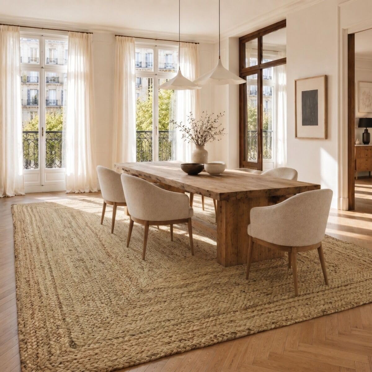 Thedecofactory Tapis en Jute tressé Naturel Artisanal 160x230