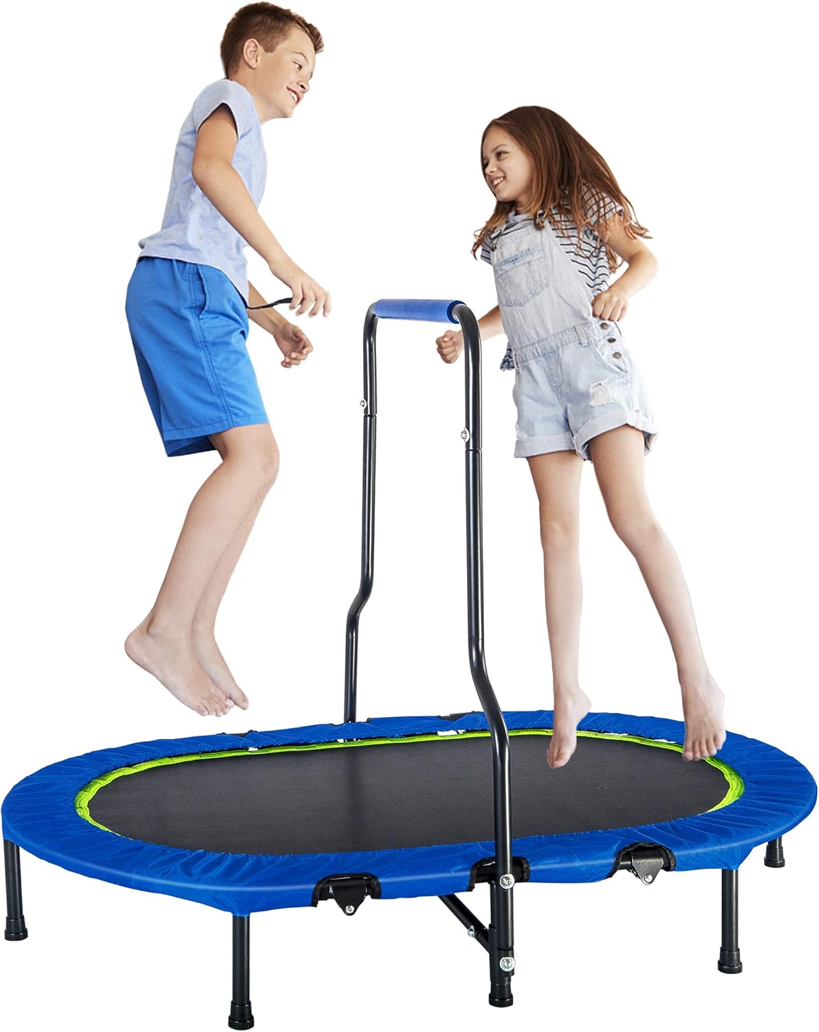 Binrrio 55 inch Super Jumper Kids Trampoline with Handrail