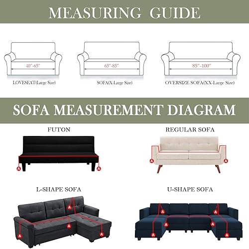 Miniatura 6 de HANDONTIME Funda de sofá verde en forma de L, color salvia, protector de muebles de perro, fundas antideslizantes suaves y gruesas para sofássofás,
