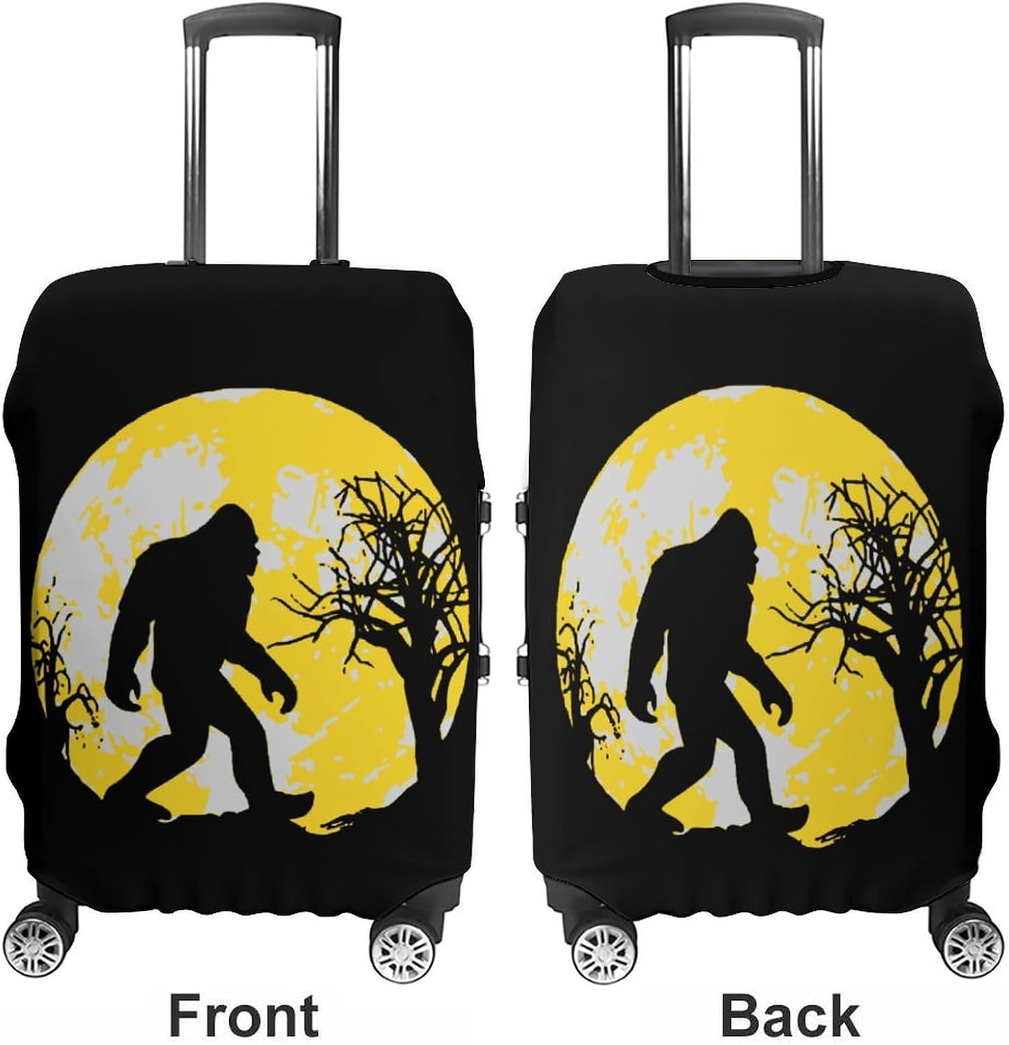 Bigfoot Sasquatch Full Moon Suitcase Covers for Luggage Carry On Cover Travel Accessories Fit 19-32 Inch image 3