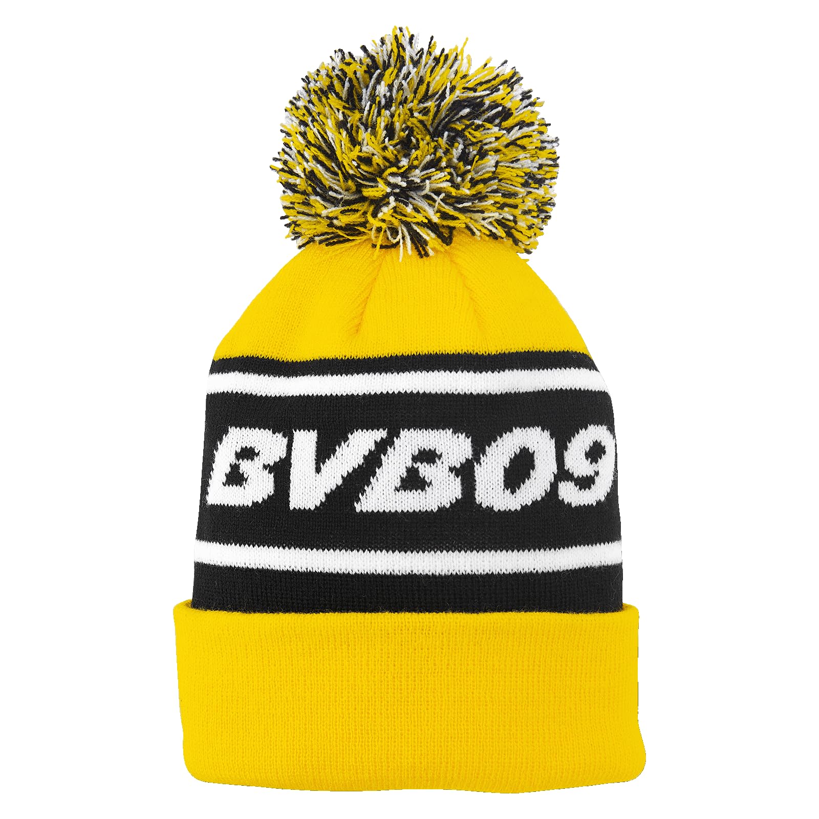 Borussia Dortmund BVB Bobble Hat for Children, Yellow/Black, Cross Bar