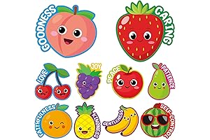 60-Piece Fruits of the Spirit Christian Bulletin Board Set