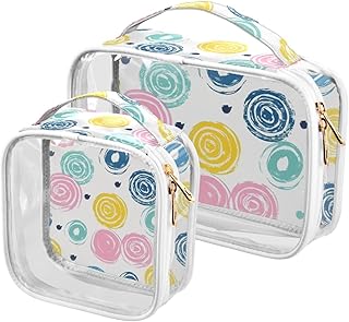 ALAZA Whirl Circle Colorful Toiletry Bag Trav...