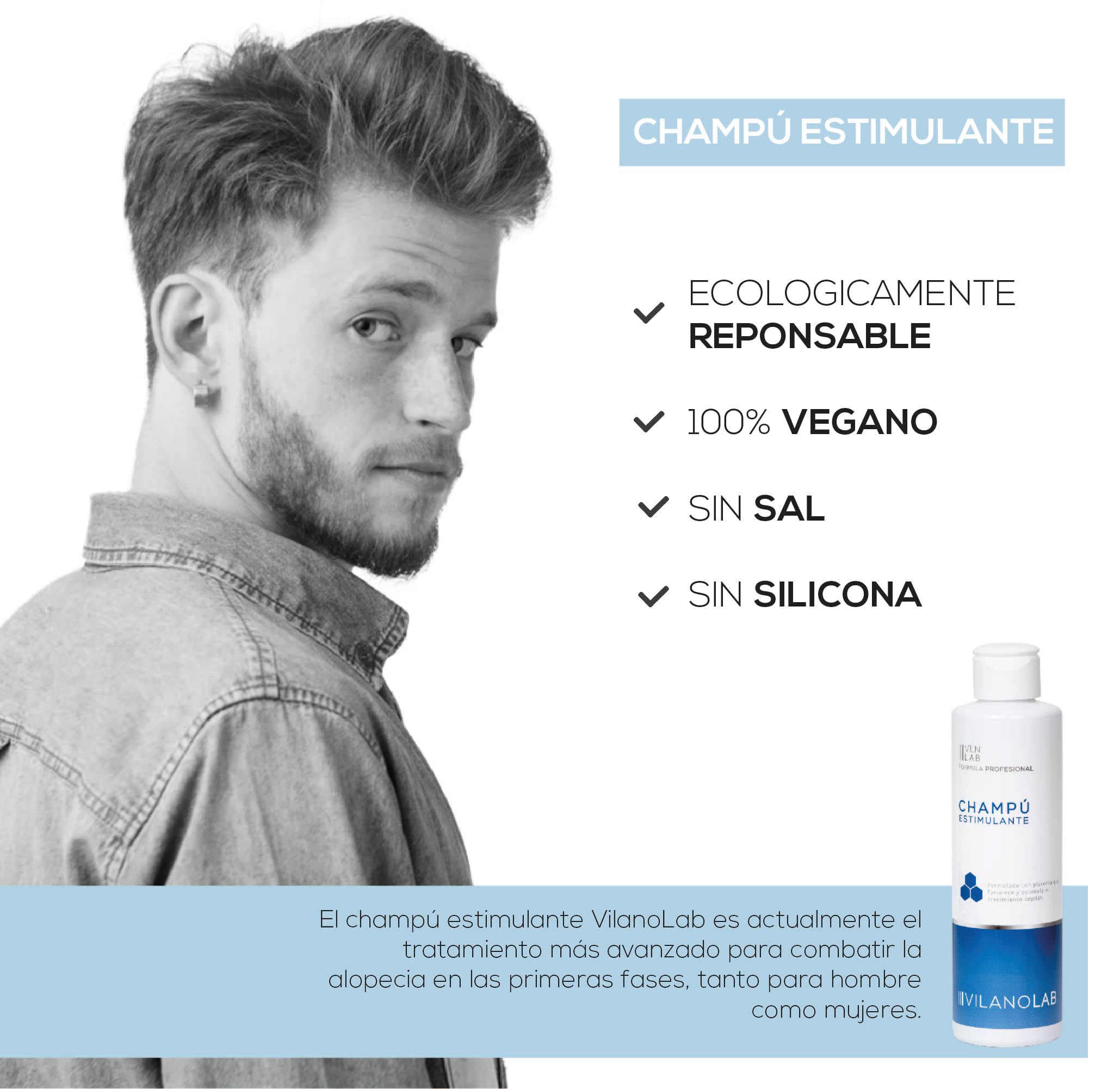 CHAMPÚ REGENERADOR CAPILAR ANTICAÍDA - Pérdida de Cabello para Hombre y Mujer
