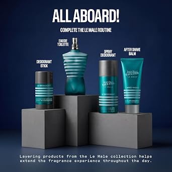 Jean Paul Gaultier Le Male Deodorant Spray - Long Lasting Cologne Scented Protection for Men with Fresh Mint, Lavender & Vanilla - Men's Deodorant Spray, 5.1 oz