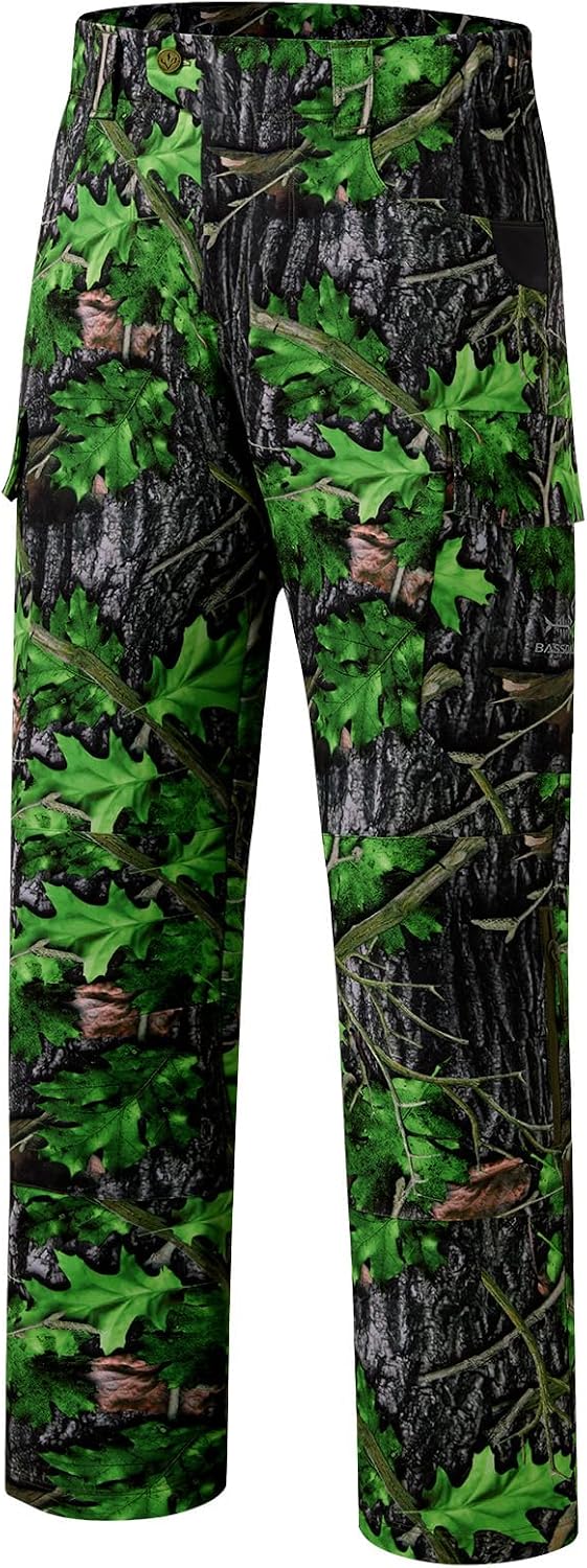 BASSDASH Invis Men’s Stretch Hunting Pants Water Resistant Camo Fishing Pant