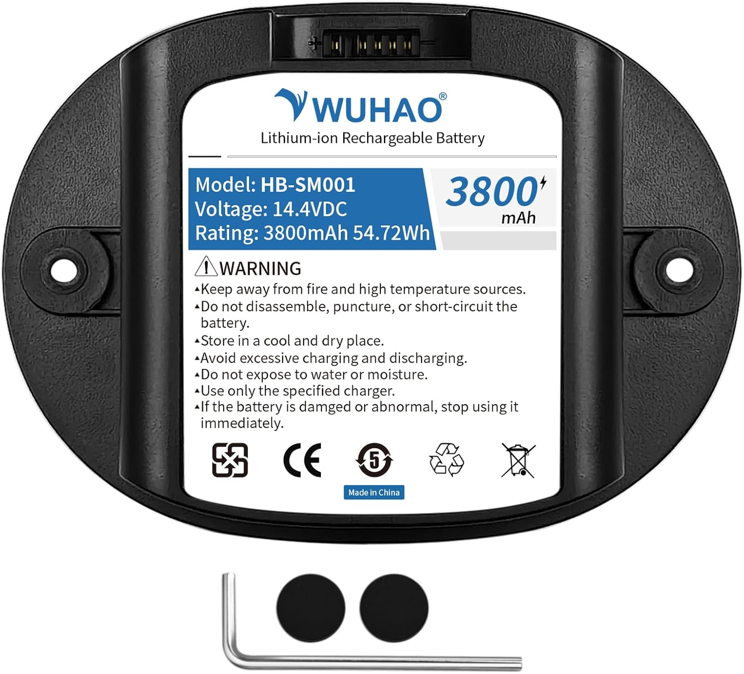 WUHAO Battery for Sonos Move 2 Speaker Replacement Compatible with Sonos Move, Move 2, MOVE1US1 MOVE1US1BLK MOVE2US1 MOVE2US1BLK Bluetooth Speaker Battery 111-00001 IP-03-6802-001 with Tool