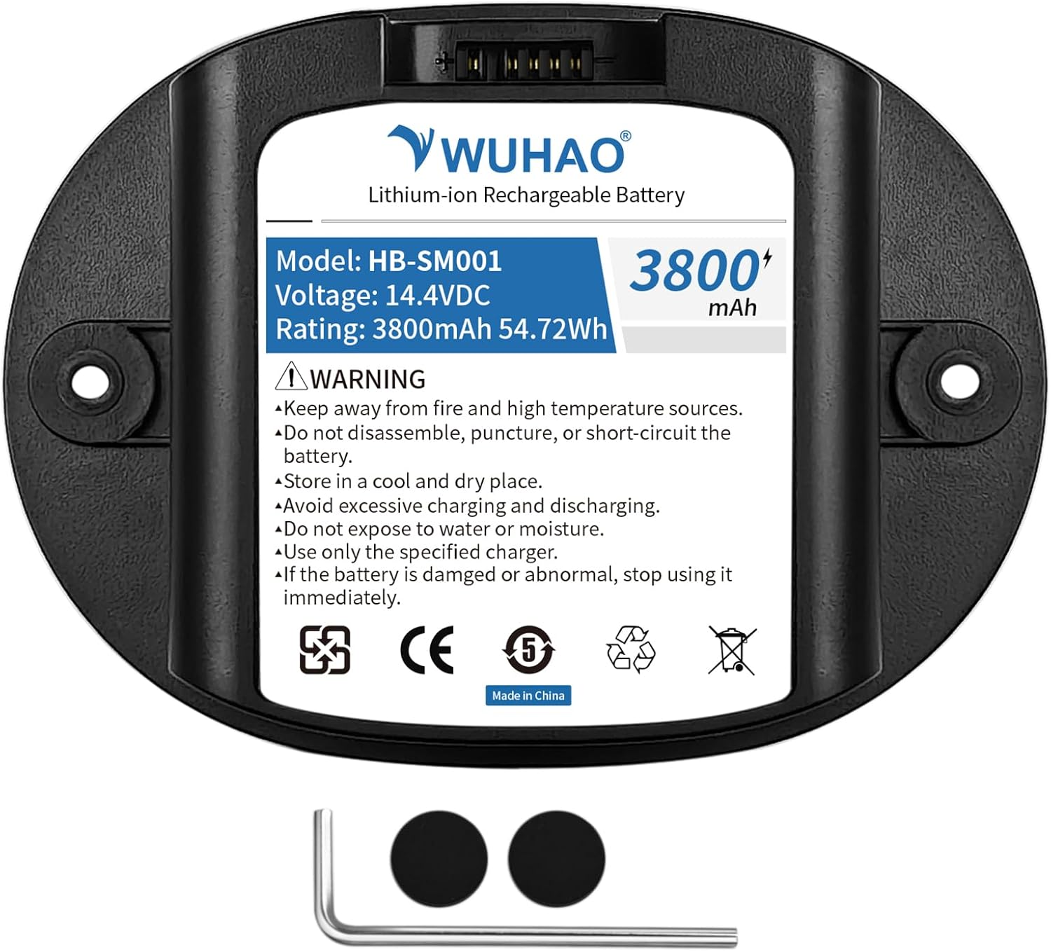 WUHAO Battery for Sonos Move 2 Speaker Replacement Compatible with Sonos Move, Move 2, MOVE1US1 MOVE1US1BLK MOVE2US1 MOVE2US1BLK Bluetooth Speaker Battery 111-00001 IP-03-6802-001 with Tool