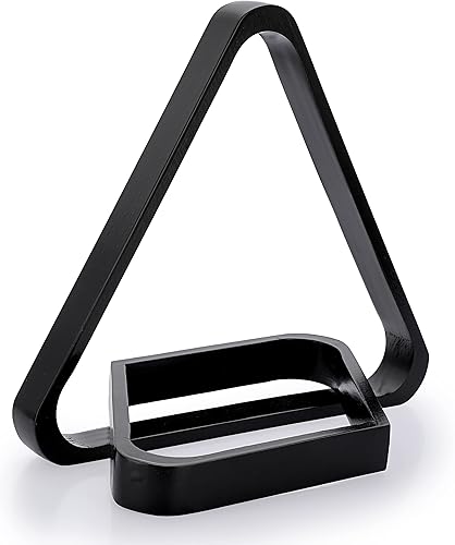 Vista 14 de OwnMy Juego de 2 estantes de madera para billar, de madera maciza vintage, 8 bolas, triangulares, y 9 bolas de diamantes, estantes para pelotas