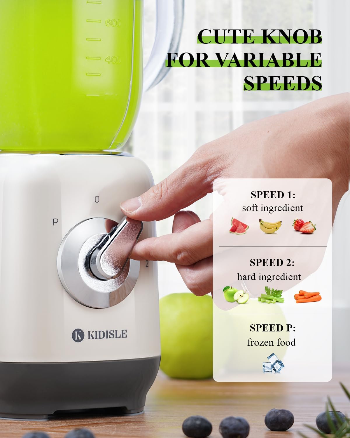 Retro Blenders for Kitchen, 34oz Glass Jar, 700W Smoothie Blender 2.0 for Shakes and Smoothies, 3 Adjustable Speed for Milkshake, Ice Crush, Puree and Frozen Fruit, White