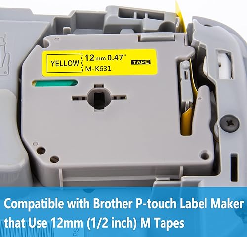 Miniatura 3 de Weemay 7 Pack Color M Tape Compatible for Brother Label Maker Tape 12mm 0.47 M-K231 MK131 MK431 MK531 MK631 MK731 MK Series Labeling Tape for P