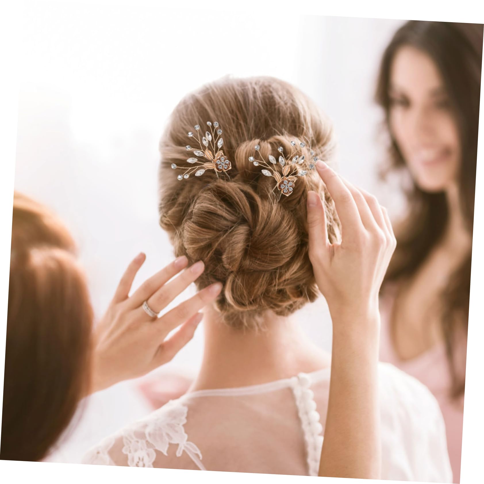 Didiseaon 10 Piezas Tocado De Novia Horquilla De Plata Conjunto De 2 Horquillas De Pelo De Boda Pasador De Pelo Para Mujeres Accesorios Para El Cabello Decoraciones Para El Cabello Para