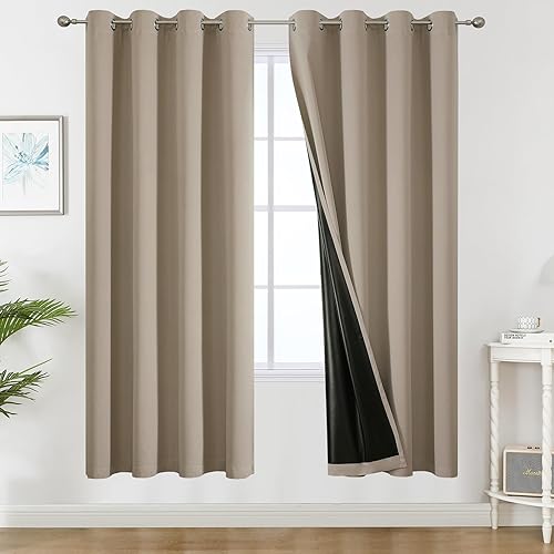 Miniatura 40 de Estelar Textiler Cortinas opacas 100% blancas para habitación, cortinas opacas con aislamiento térmico y bloqueo total de luz con ojales de 84