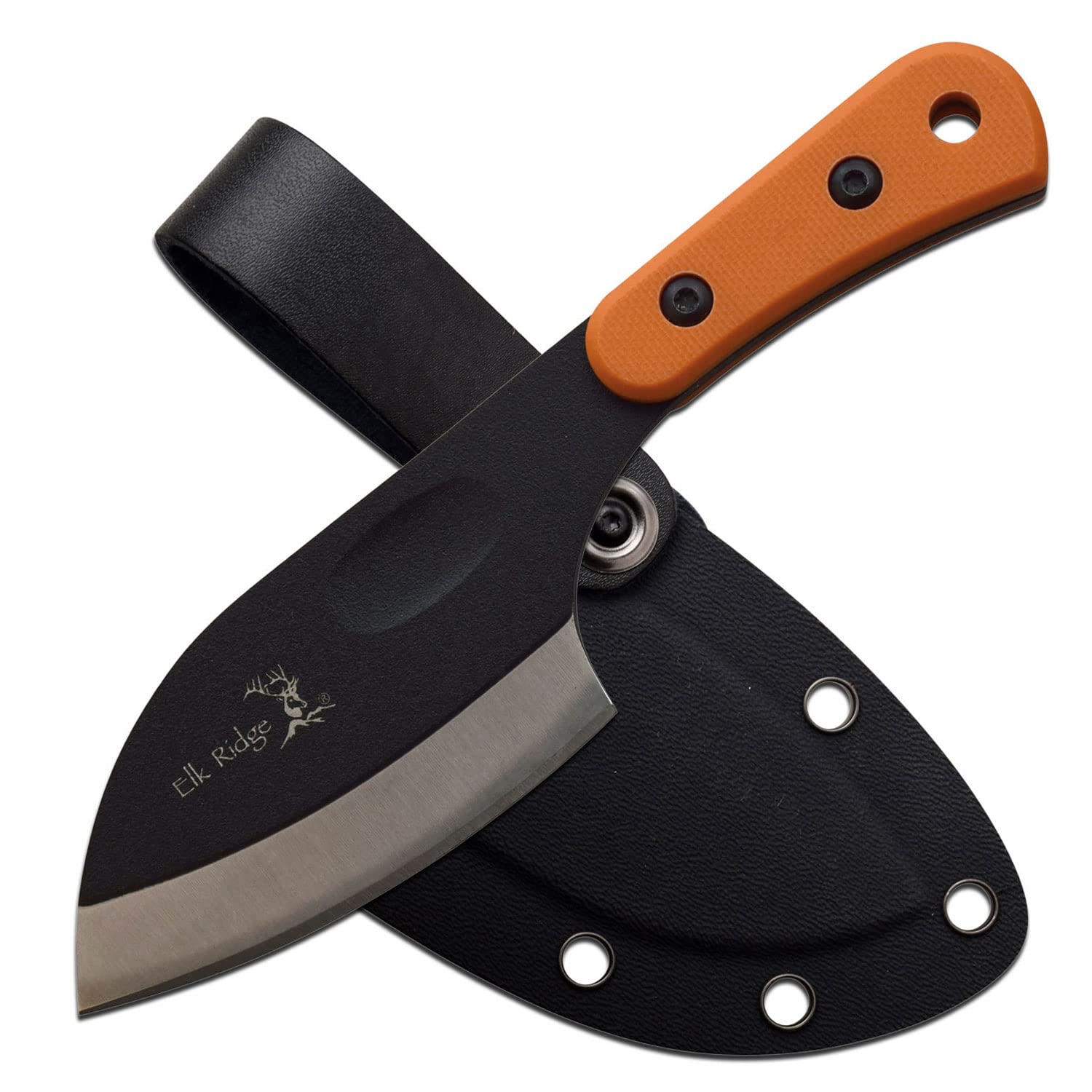 Elk Ridge Outdoor Messer ER-200-05HF – 34,29 Cm Gesamtlänge, 5CR15 Stahl, Feste Klinge, Inkl. Nylon-Hülle