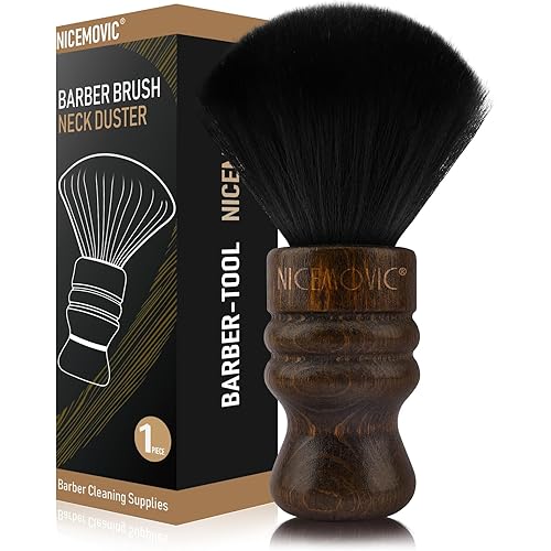 NICEMOVIC Large Barber Neck Duster Brush, Professional Barber Accessories Cleaning Supplies, Stocking Stuffers for Men Fathers Day Dad Gifts, Duster Nylon Brushes Hair Cutting Styling Brush Tool