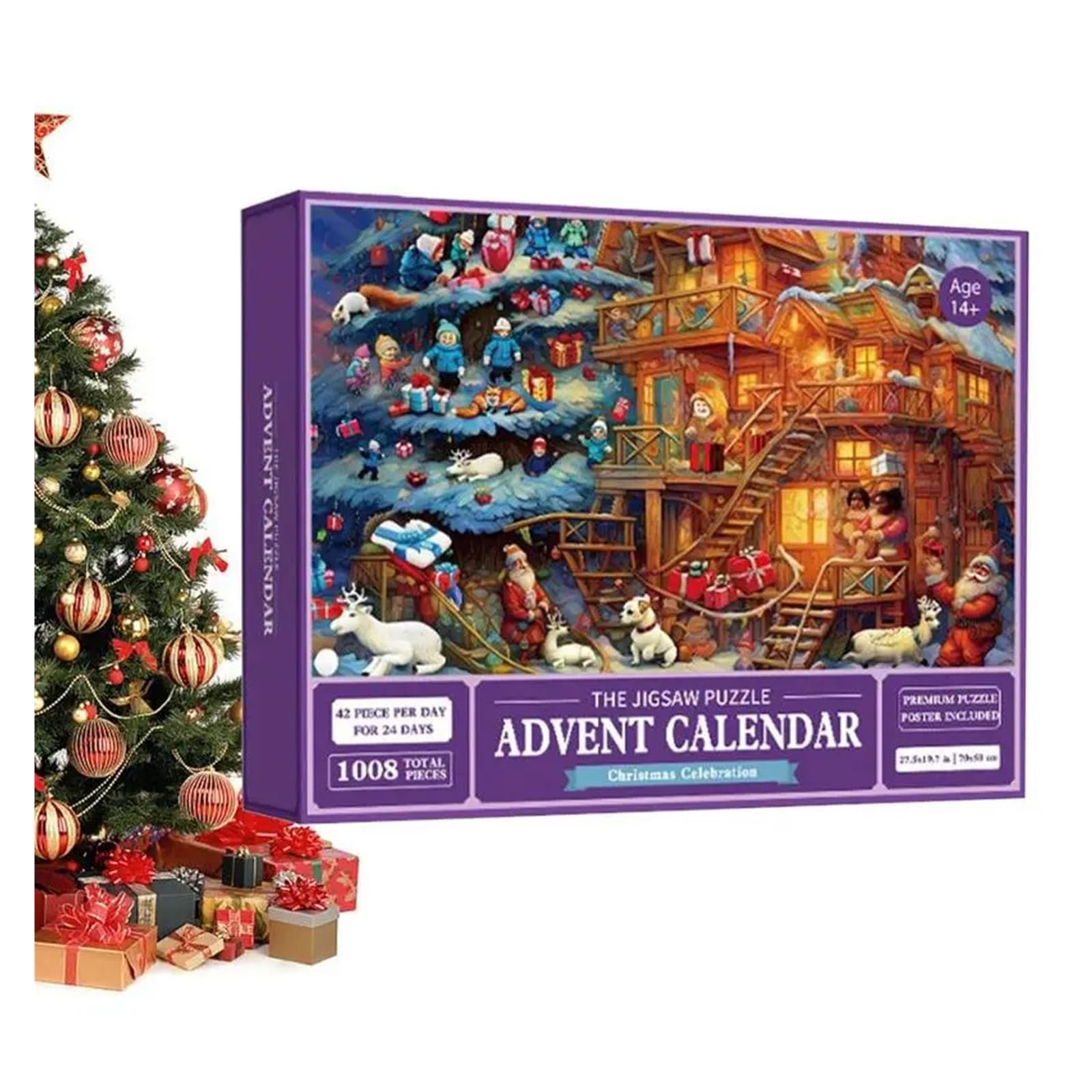 Calendario dell'avvento, Natale Calendario 'Avvento Puzzle da 24 giorni Puzzle da 1008 pezzi Regalo for