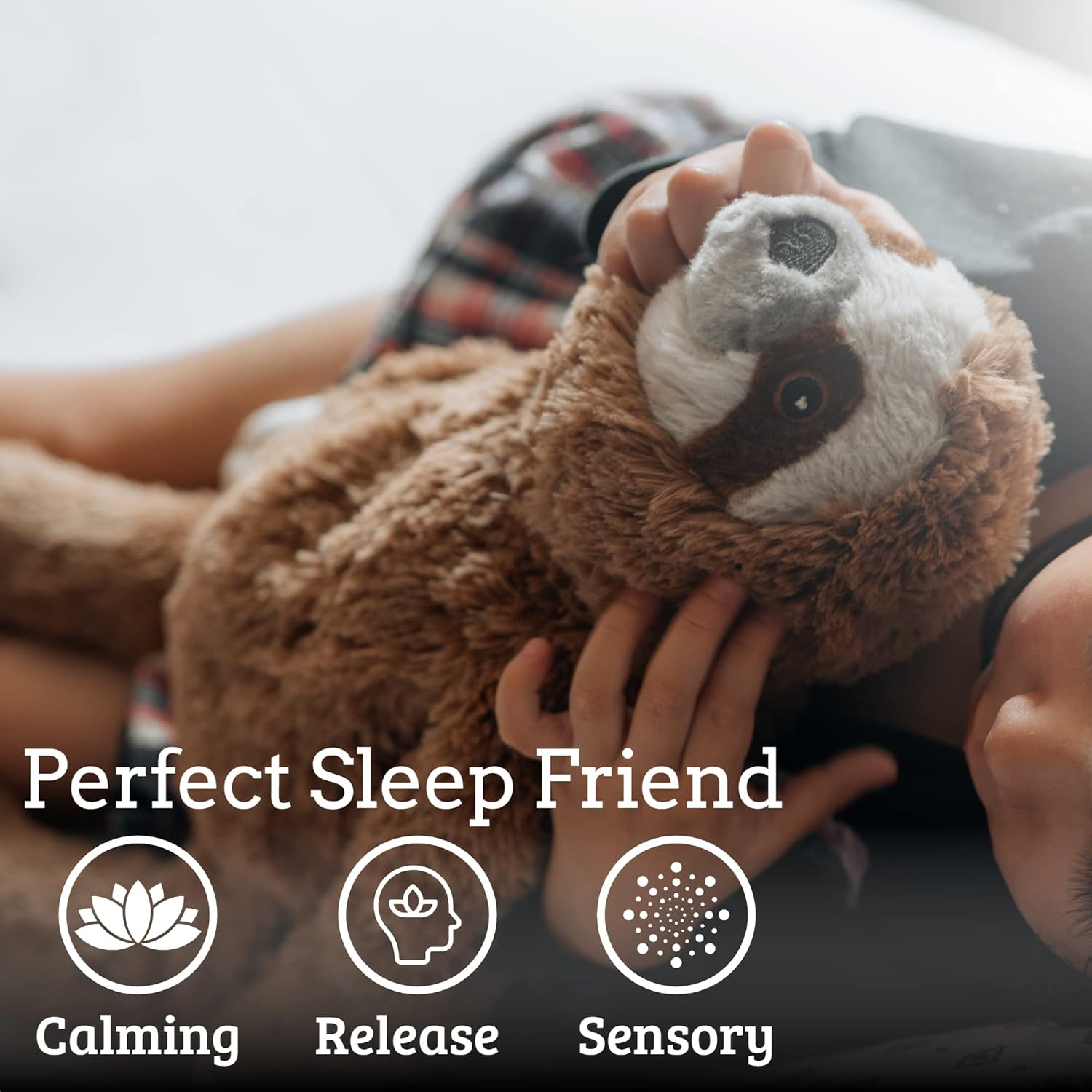 Plush Weighted Stuffed Animals - Microwavable, Portable Heating Pads for Cramps - Soothing Comfort - Period Heating Pad Animal for Adults(Girls, Women), Kids, Warm Extra Large 3.5lb (Sloth)