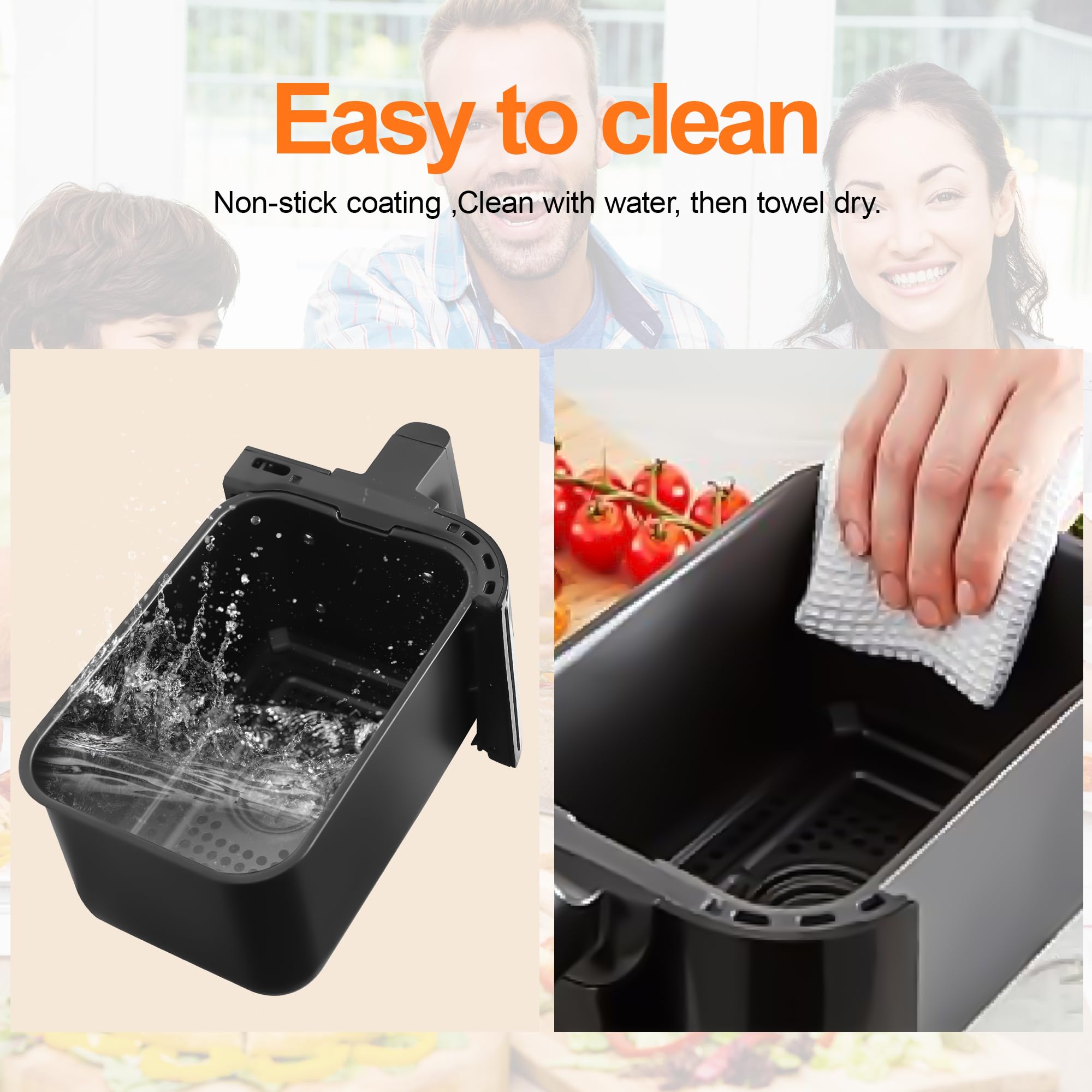 Air Fryer Avec Fenêtre Visible, Emphsism Friteuse Sans Huile 7L Avec 10 Fonctions 1800W, Friteuse à Air Chaud, Friteuse Electrique avec LED Écran Tactile