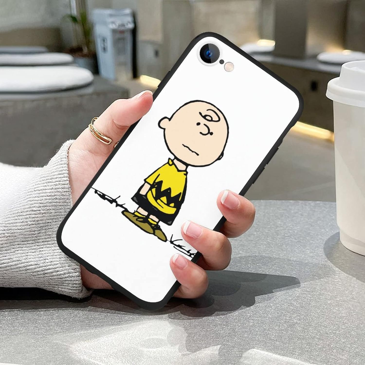 Amazon.co.jp: スヌーピー チャーリーブラウン iPhone SE用 ケース最