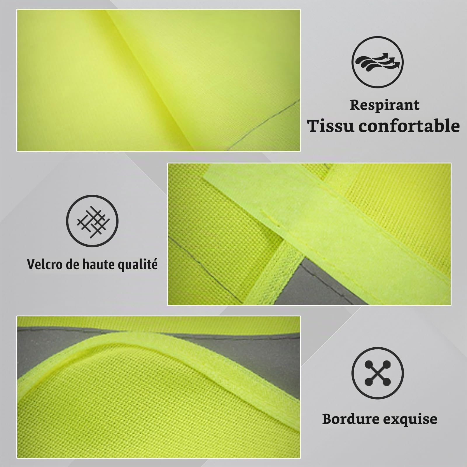 2 Pièces Triangle de Signalisation, 2 Pièces Gilet Jaune et Un Disque Bleu de Stationnement, Triangle et Gilet Jaune pour Voiture Kit de Sécurité Routière