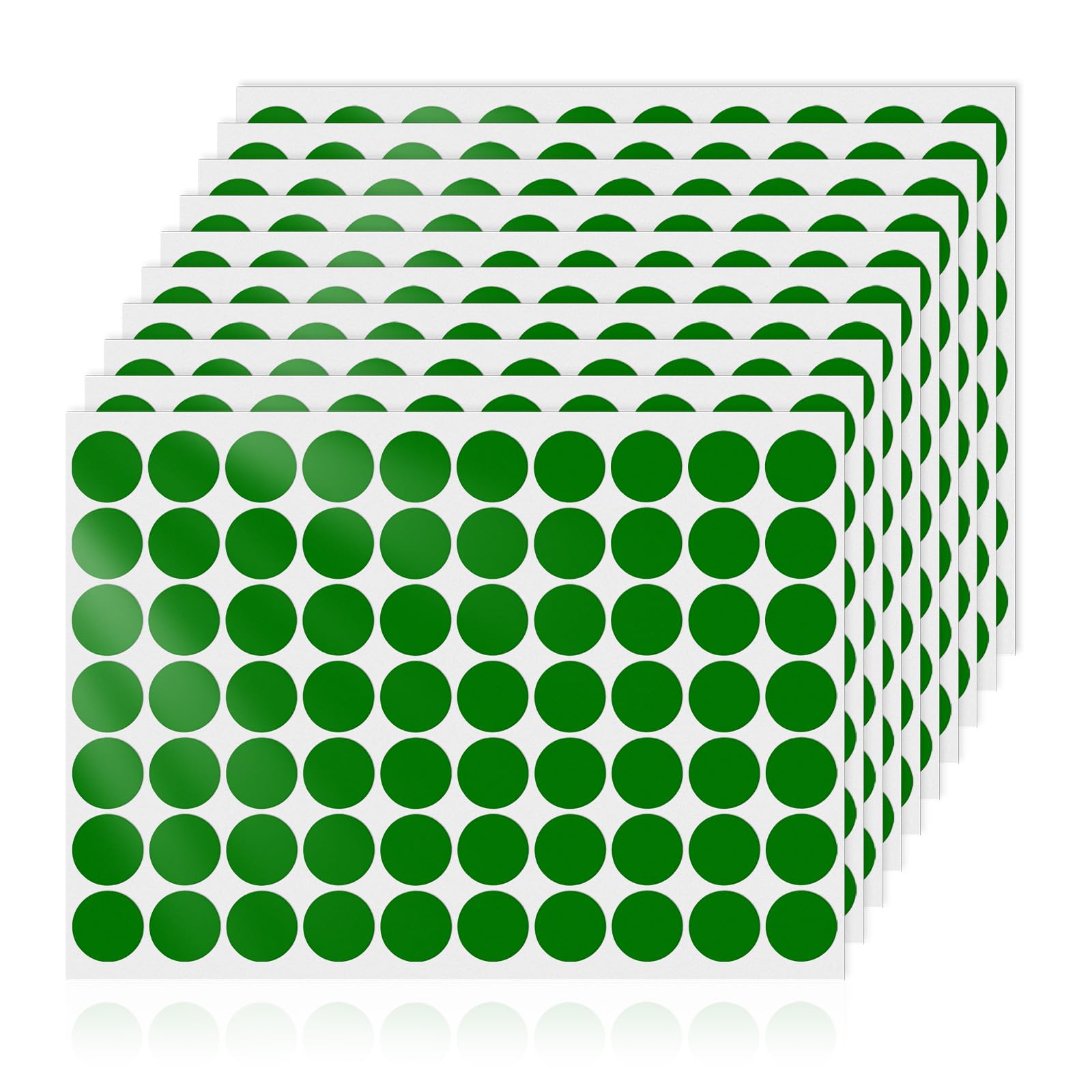 YIKIADA Green Adhesive Dots Stickers 25mm Vinyl Self Adhesive Removable Round Labels Waterproof Dot Stickers for Office 700pcs