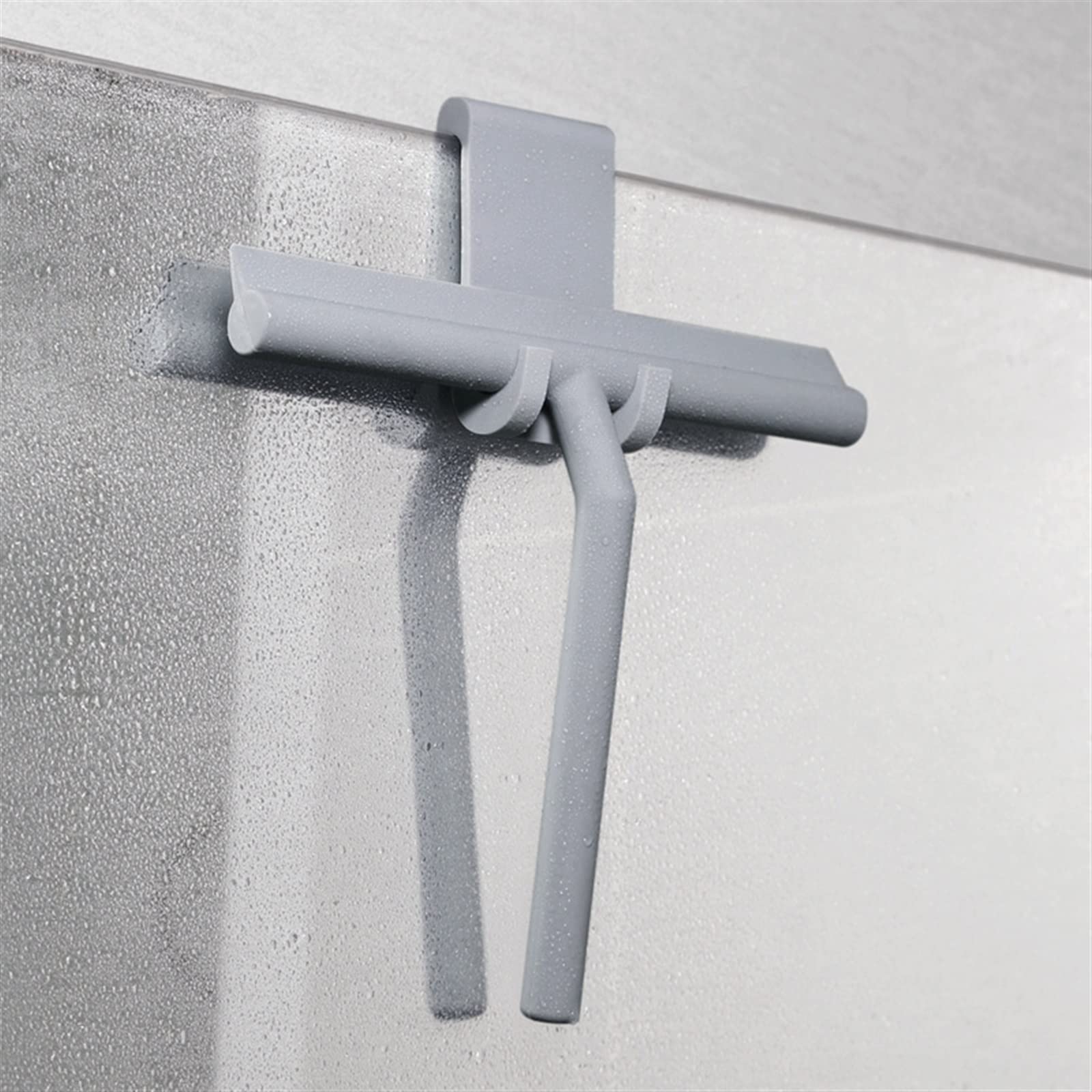 Rasquetas para Ducha, Escobilla de Goma Silicona con Gancho for Espejos Ventanas Ducha Multicolor(Grey with Hook)