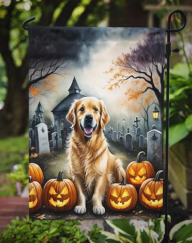 Miniatura 286 de Caroline's Treasures DAC2011GF - Bandera decorativa para jardín de Halloween con diseño de beagle para jardín, jardín, jardín, jardín, multicolor