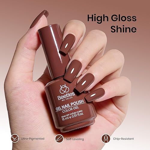 Miniatura 227 de Beetles Nude - Esmalte de uñas en gel natural de 15ml/0.5 onzas líquidas, color neutro, color crema, translúcido, lámpara LED UV para uñas, 15ml/0.5