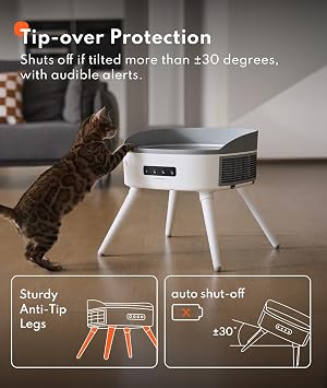 HomeRunPet Pet-Safe Space Heater with Heated Cat Bed - 2-in-1 Ceramic Heater for Room & Pets, 1500W Fast Heat, Energy Saving